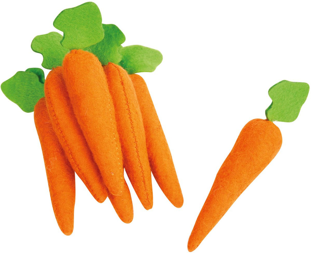 Small foot - toy food carrots felt, 7-piece.