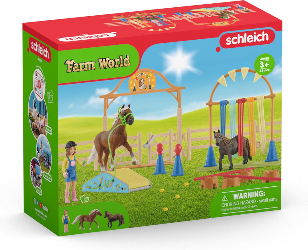 Schleich farm world speelfigurenset - paarden trainingskamp - kinderspeelgoed voor jongens en meisjes - 3 tot 8 jaar - 41 onderdelen - 42481