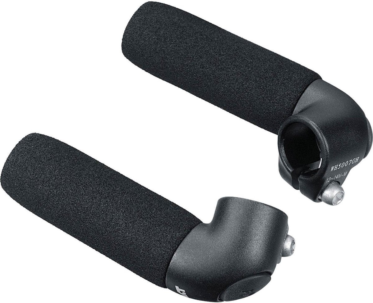 Eerste ergotec stuureinden evo touring maat s niet-veelbaar alu zwart