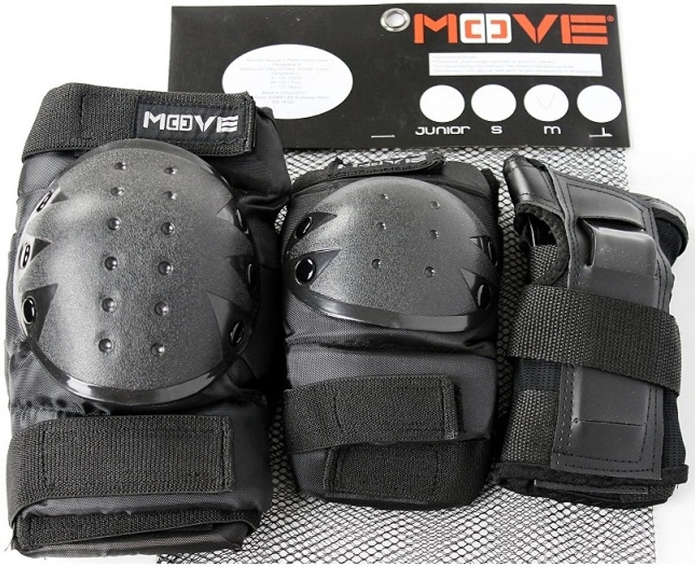 Move beschermset - 3-pack sr basic - driedelige set met pols elleboog en kniebeschermers