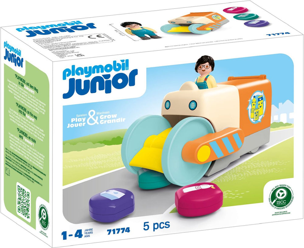 Playmobil junior duw- en grijpvuilniswagen - 71774