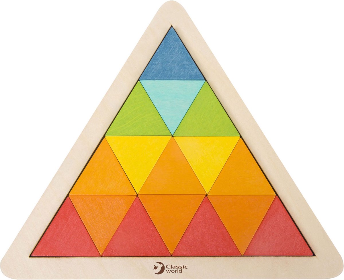 Klassieke Wereld Wereld Houten Mozaïekpuzzel, 67st.