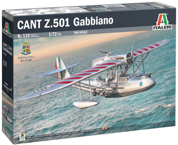 Italeri modelbouwpakket vliegtuigen - 0112 cant z.501 -gabbiano- - bommenwerper watervliegtuig plastic - 1:72 - modelbouw