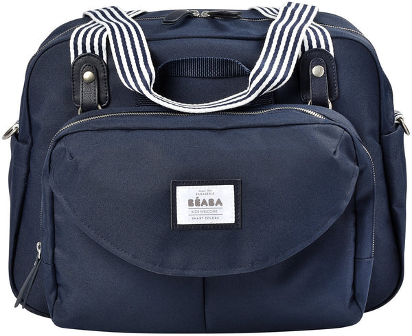 Béaba genève luiertas - modulaire verzorgingstas met uitneembare voorzak - ruime babytas met slimme opbergvakken - inclusief isotherm lunchzakje, aankleedkussen en fopspeenhoes - kinderwagen- en trolleybevestiging - blauw