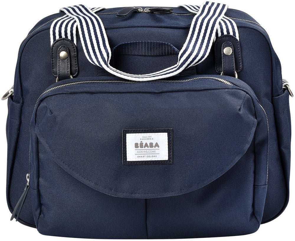 Béaba genève luiertas - modulaire verzorgingstas met uitneembare voorzak - ruime babytas met slimme opbergvakken - inclusief isotherm lunchzakje, aankleedkussen en fopspeenhoes - kinderwagen- en trolleybevestiging - blauw