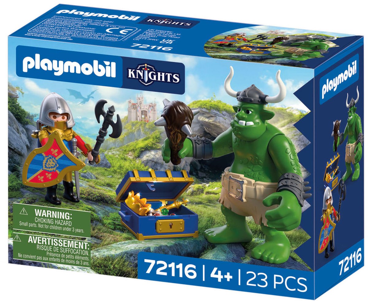 Playmobil 72116 trol met schat van leeuwenridder.