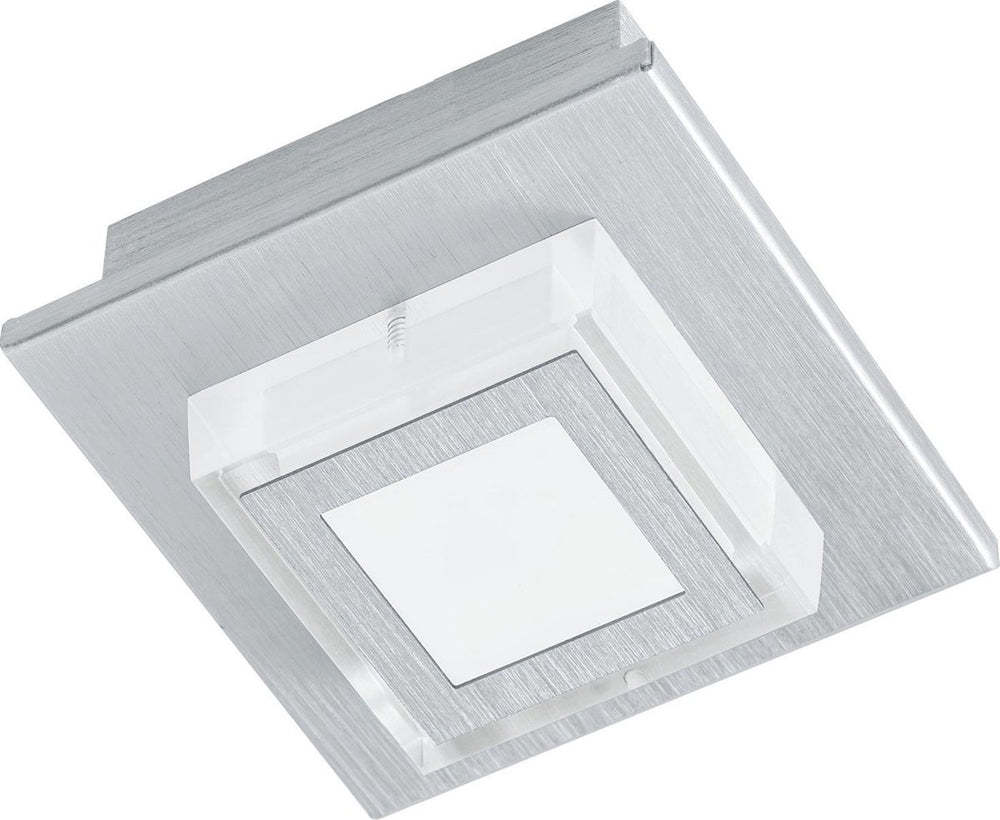 Eglo masiano - plafondlamp - 1 lichts - led - aluminium-geborsteld - gesatineerd