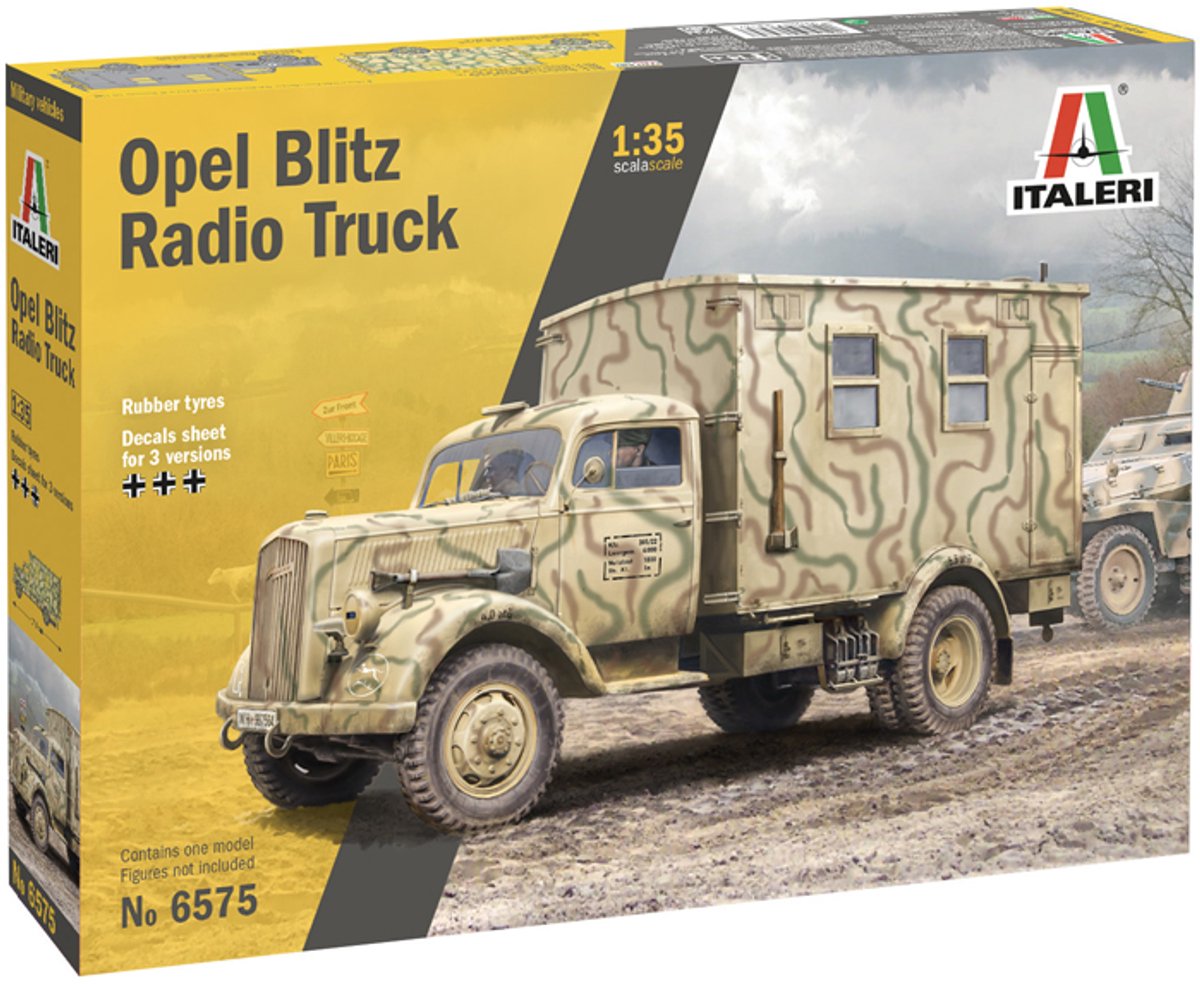 Italeri modelbouwpakket militaire voertuigen - 6575 sd. kfz. 305 22 opel blitz radio truck plastic - 1:35 - modelbouw