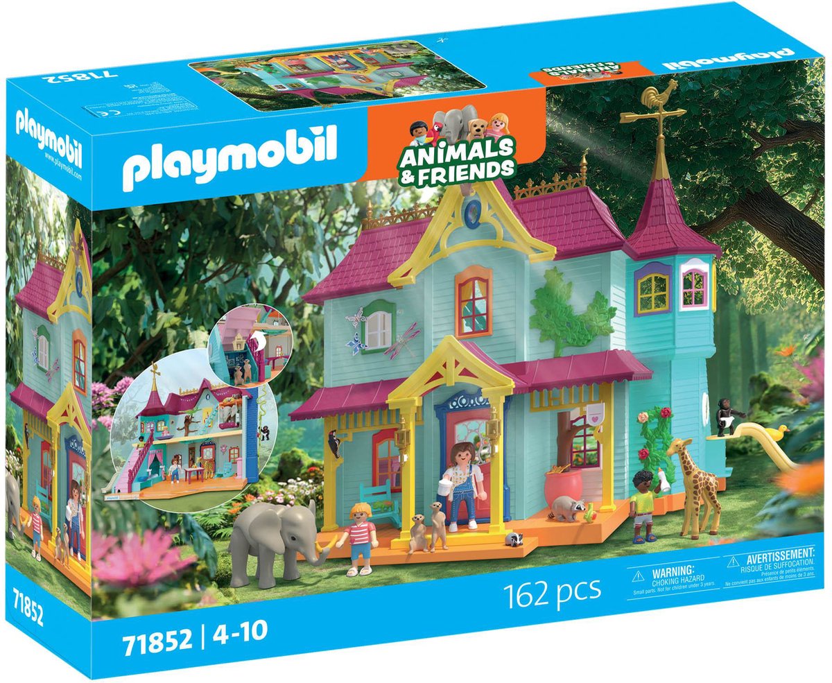 Playmobil animals friends: colourful animal mansion - 71852
