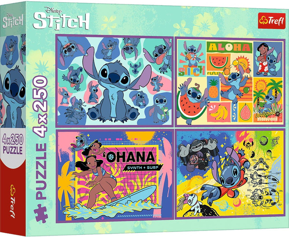 Trefl puzzel disney lilo stitch - 4x250 stukjes - fsc mix.
