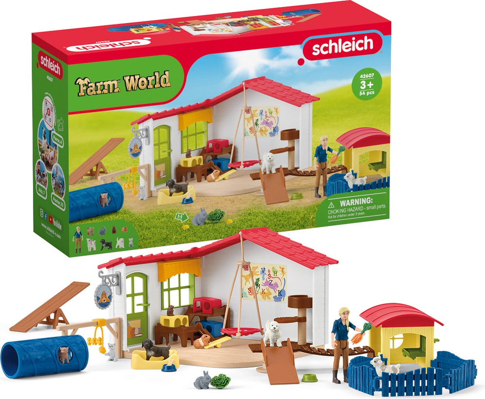 Schleich farm world - dierenhotel - boerderij speelgoed, hotel - 42607