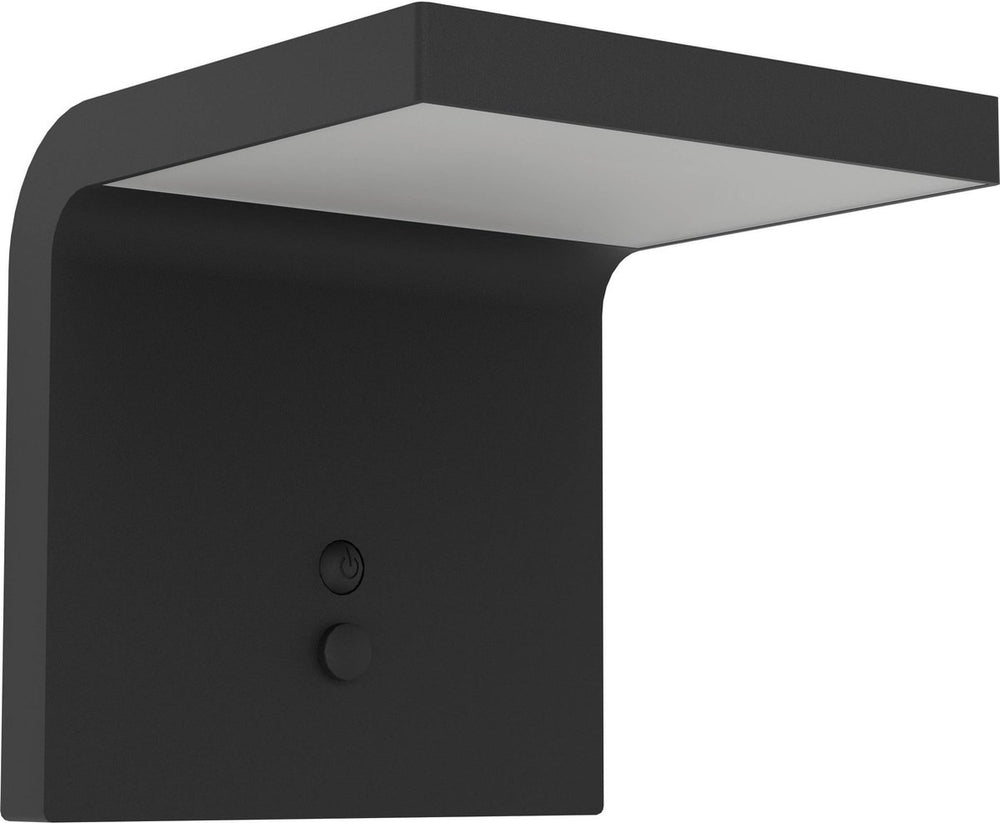 Eglo spiante solar wandlamp buiten - zonne-energie - led - 14 cm - zwart wit