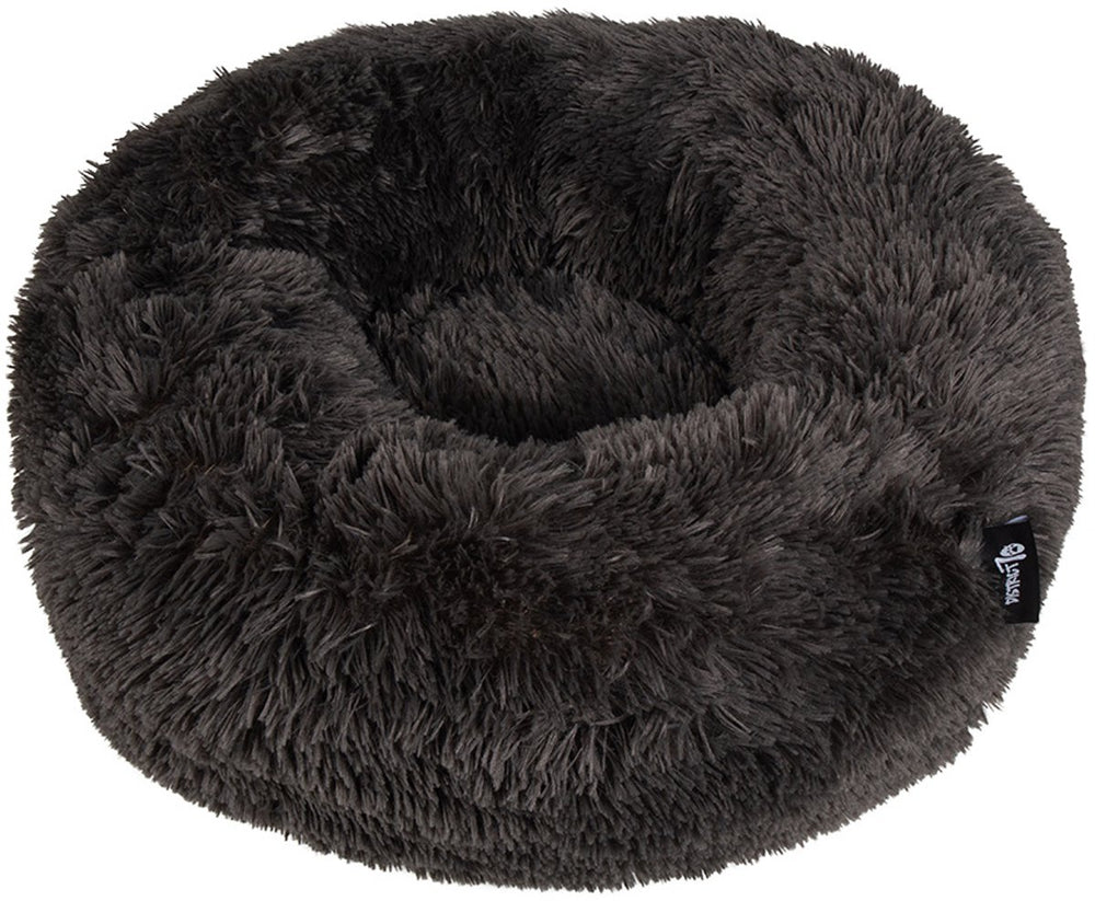 District 70 fuzz donut hondenmand - donker grijs - medium ø 60 cm