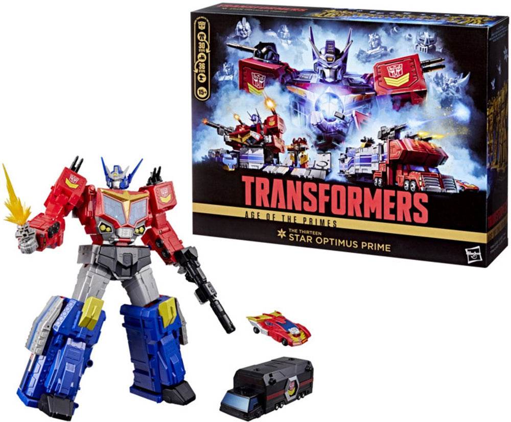 Hasbro transformers age of the primes the thirteen star optimus prime