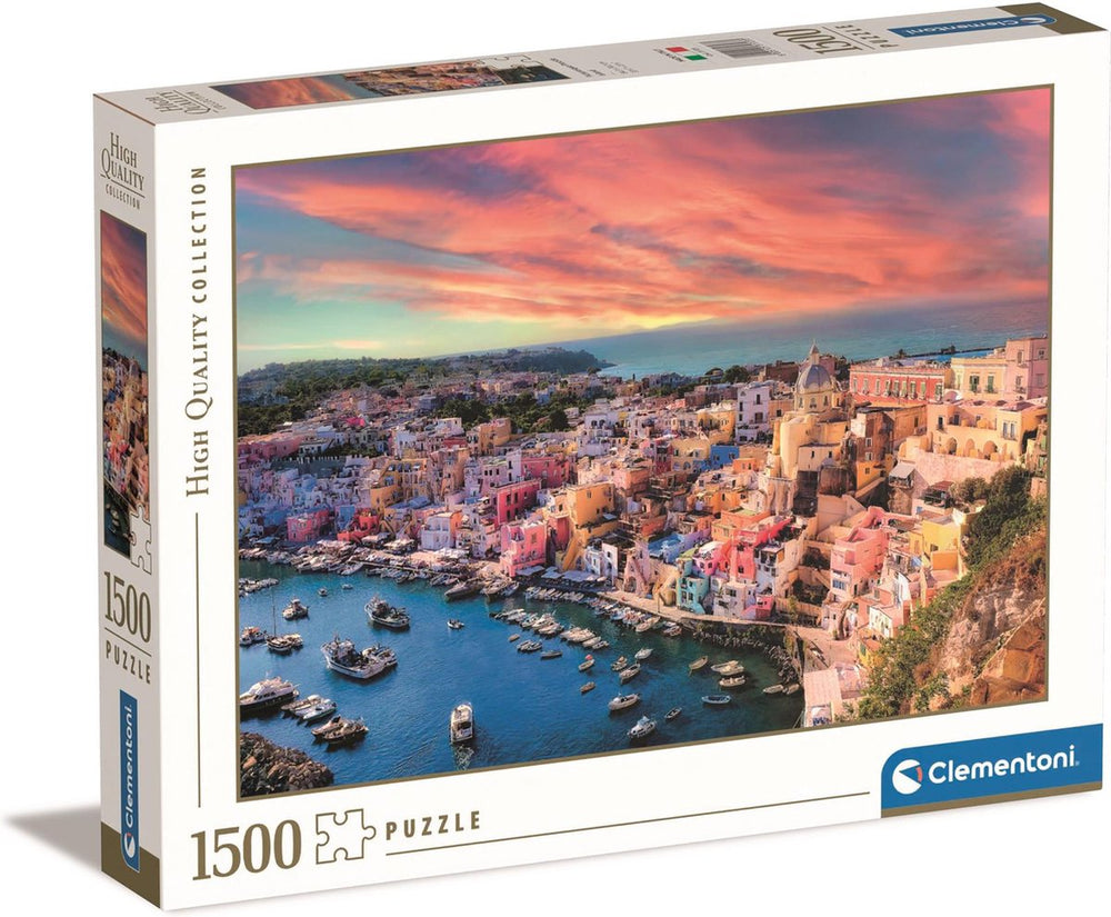 Clementoni - puzzel - 1500 stukjes - picturesque procida island - puzzel voor volwassenen - high quality collection