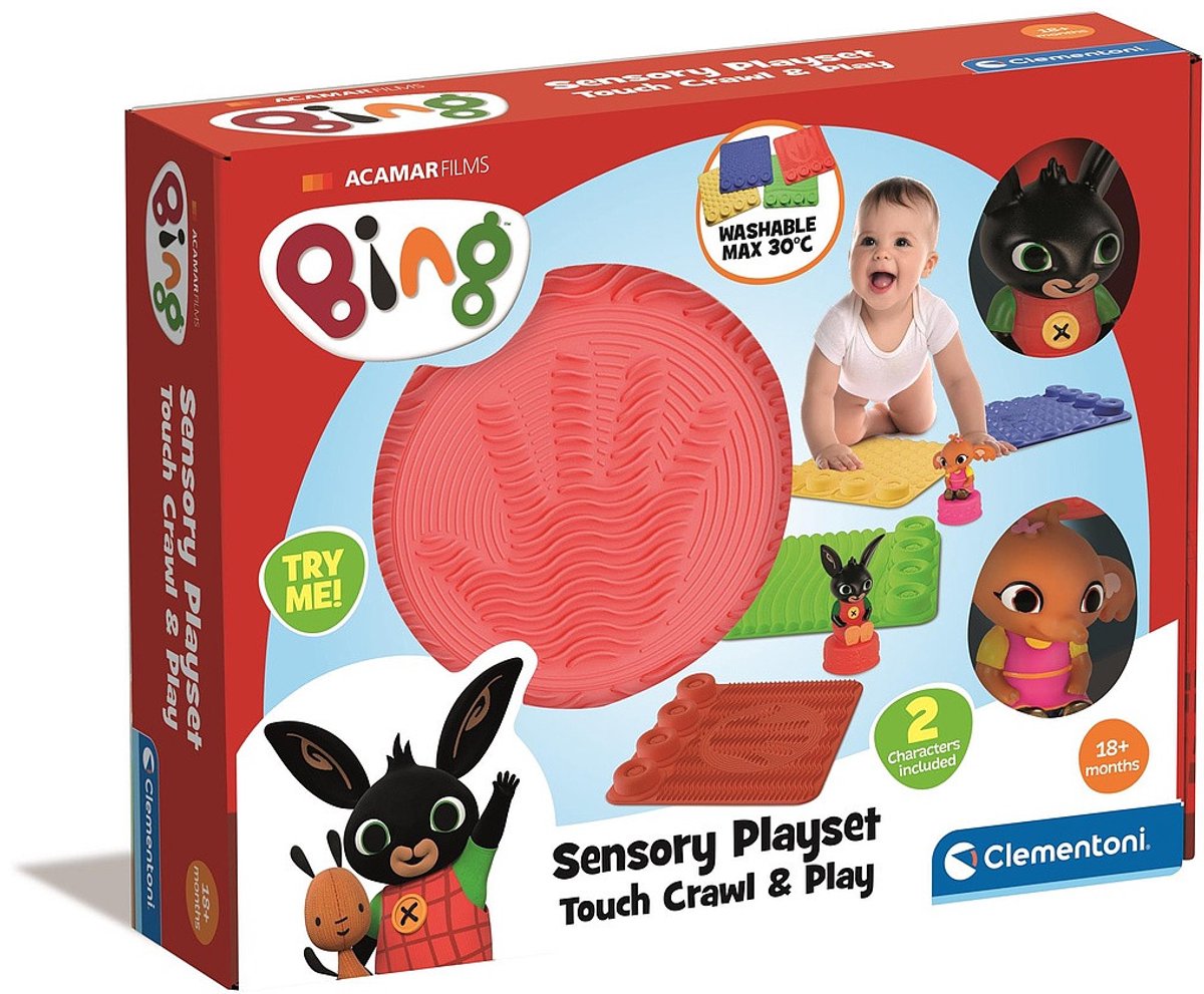 Clementoni baby - sensorische speelmat met speelfiguren, 6dlg.