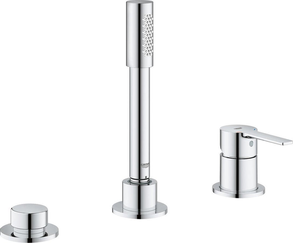 Grohe linaere new badkraan - opbouwdeel - driegats badrandcombinatie - chroom