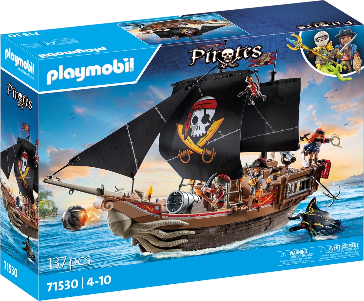 Playmobil pirates groot piratenschip - 71530