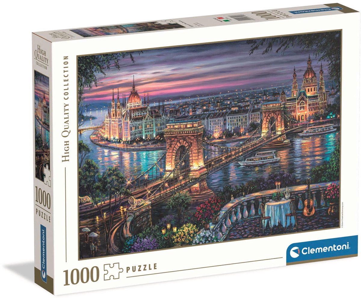 Clementoni legpuzzel lights of the danube - puzzel 1000 stukjes donau - high quality collection puzzle - puzzels en legpuzzels voor volwassenen