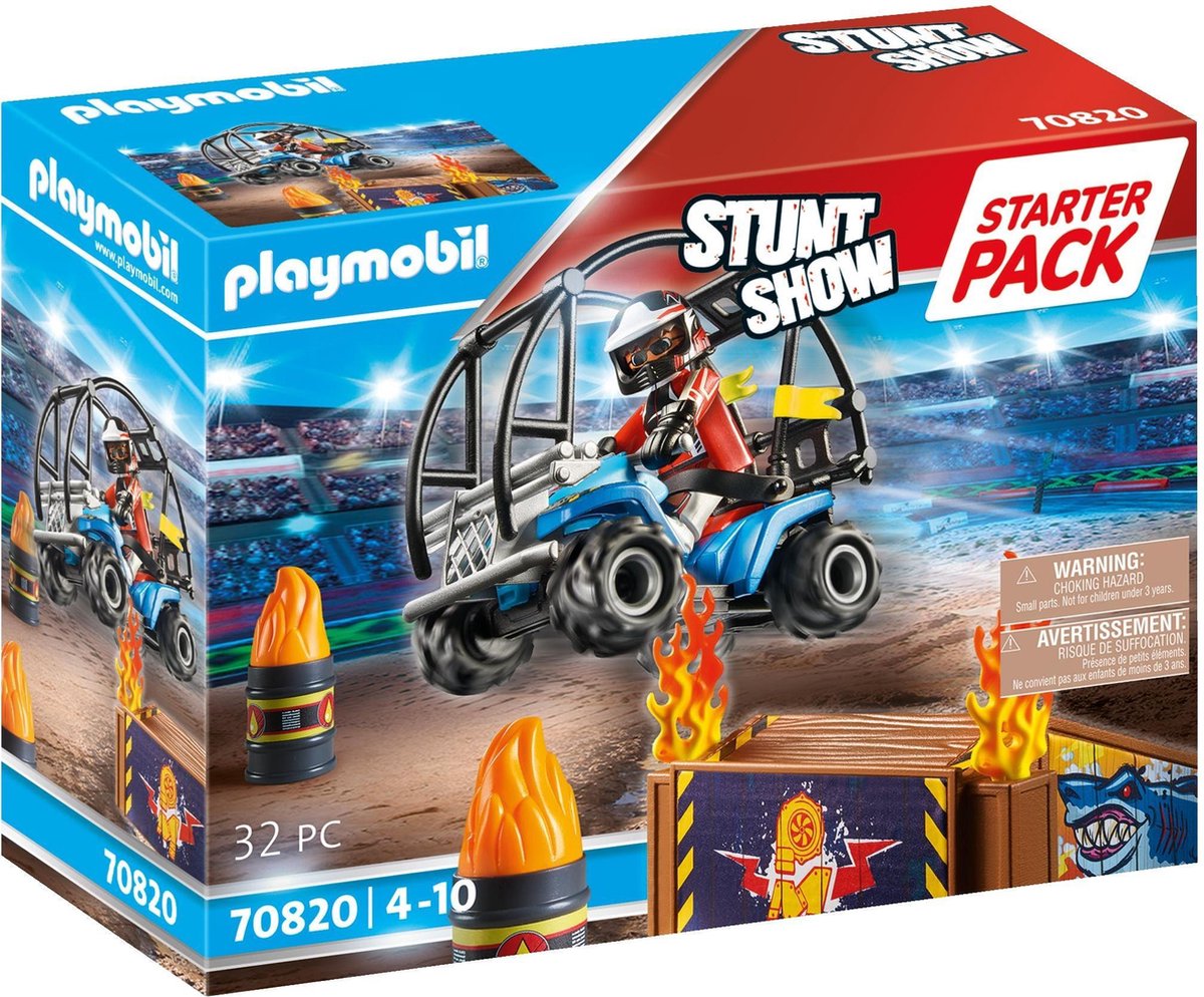 Playmobil starterpack stuntshow quad met vuurhelling - 70820