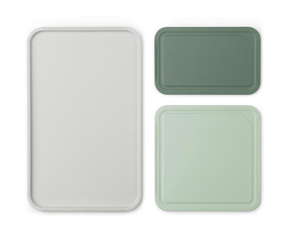 Brabantia tasty+ kunststof snijplanken - snijplankenset 3-delig - kunststof - vaatwasserbestendig - mixed colours