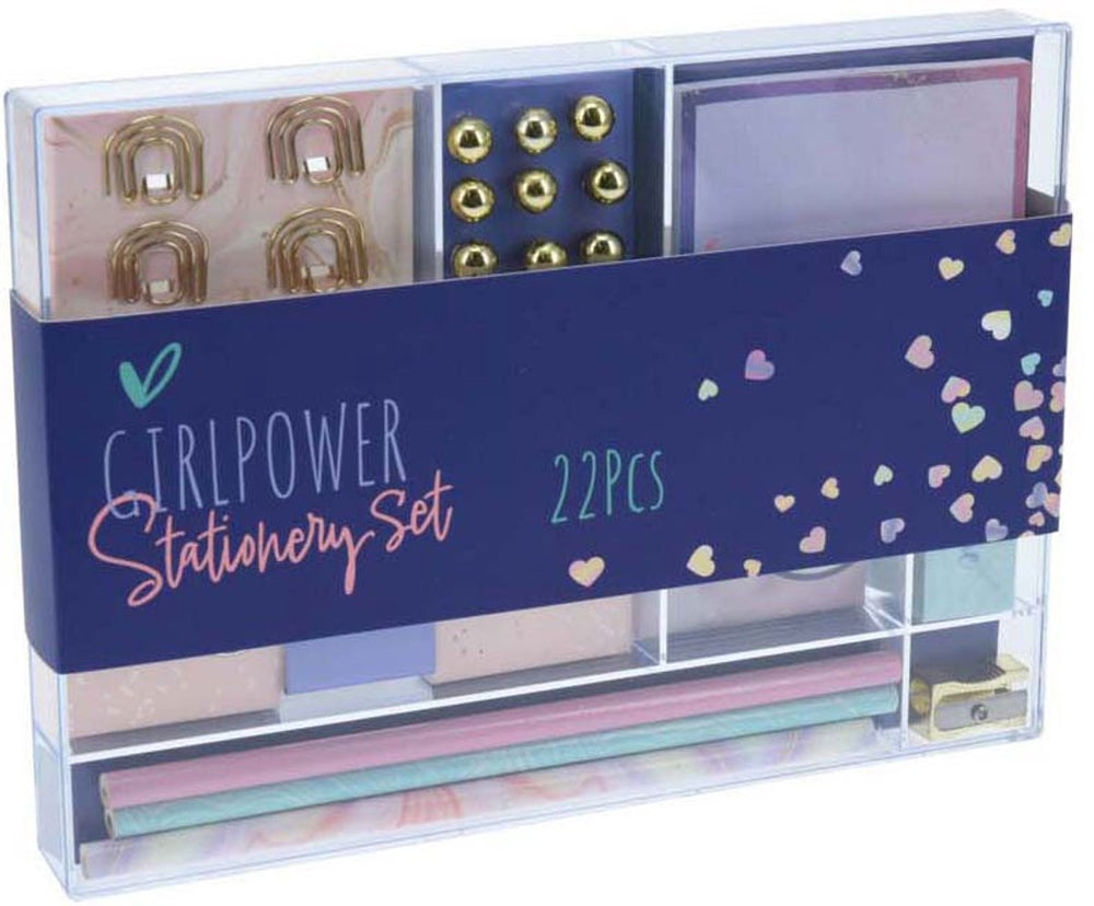 Koopman schrijfwarenset creatief speelgoed goud paars 22-delig multicolor.