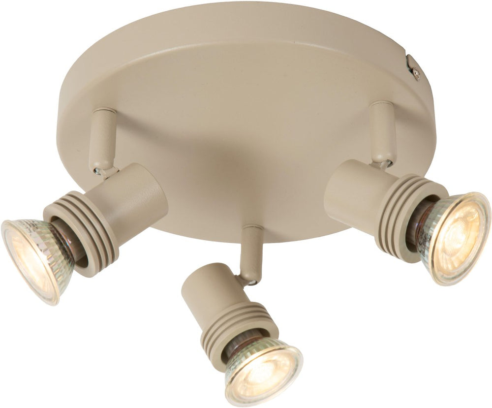 Lucide kianti - plafondspot (plafondlamp) - ø 21 cm - 3xgu10 - taupe