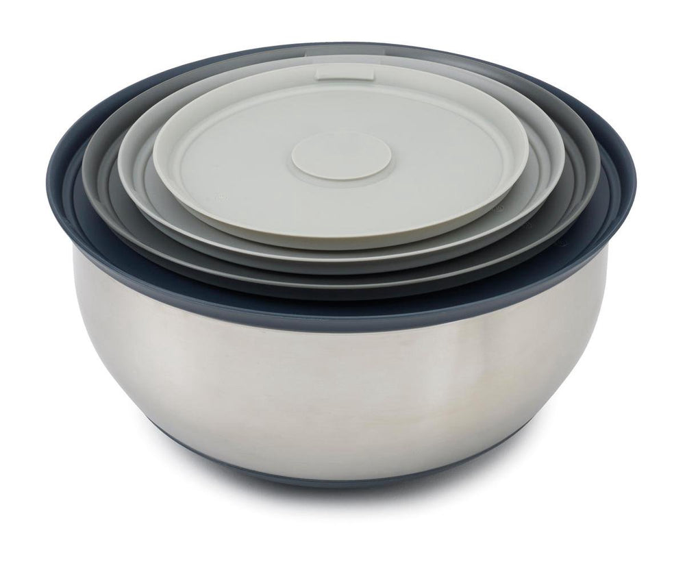 Joseph joseph - nest prep store 4 voorraadschalen met deksels - roestvast staal - zilver