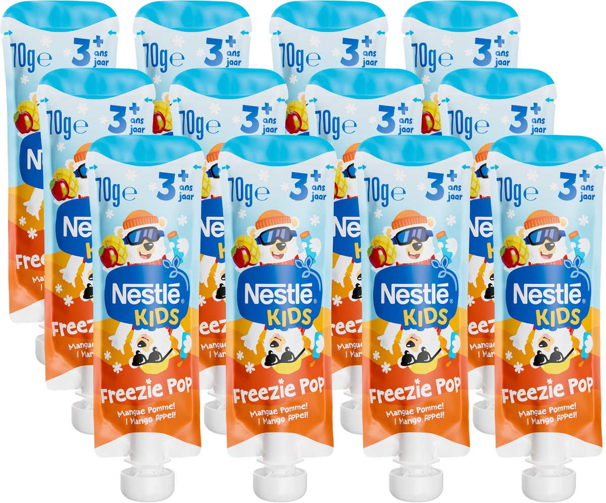 Nestlé kids freezie pop mango appel - 3+ jaar - 12 x 70g