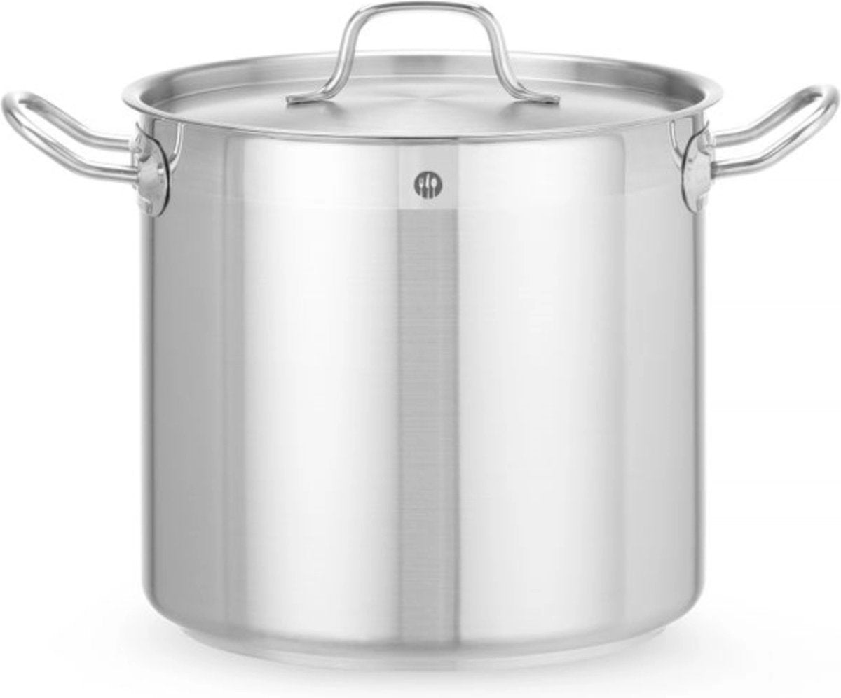 Hendi kookpan hoog – 10l – inductiegeschikt – koelblijvende handgrepen – deksel met stoomopeningen