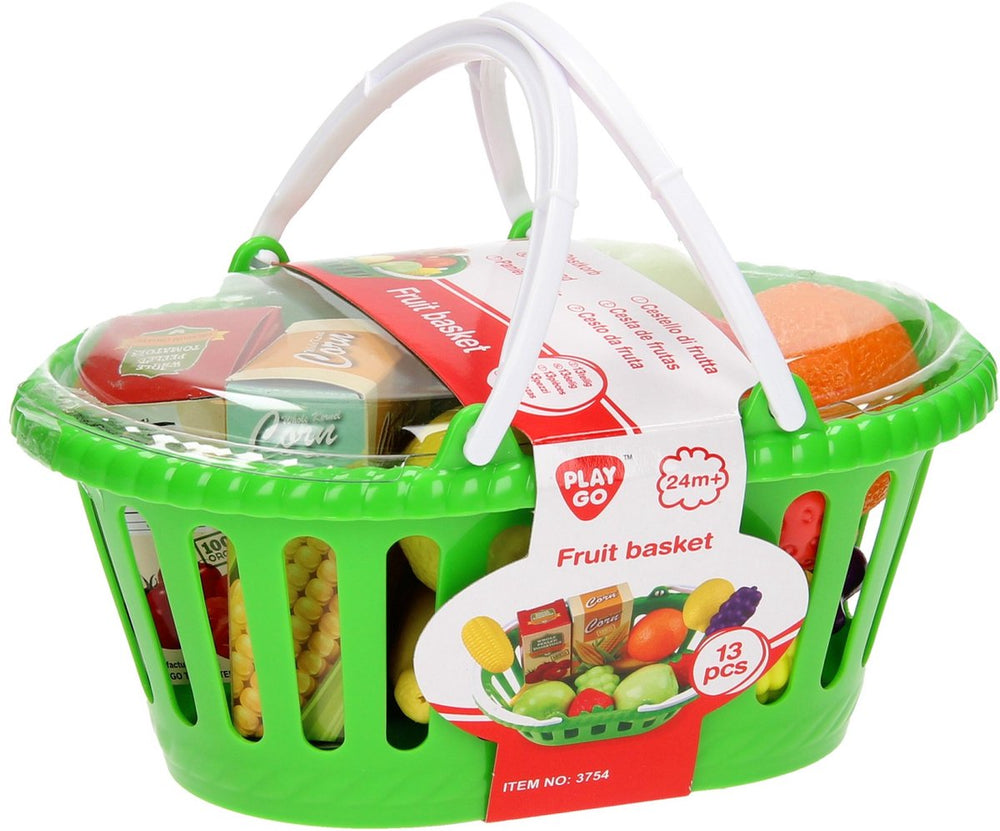 Speel mandje met fruit, 13dlg.