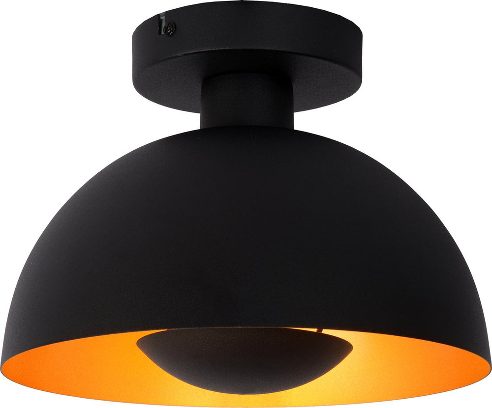 Lucide siemon - plafonnière (plafondlamp) - ø 25 cm - 1xe27 - zwart