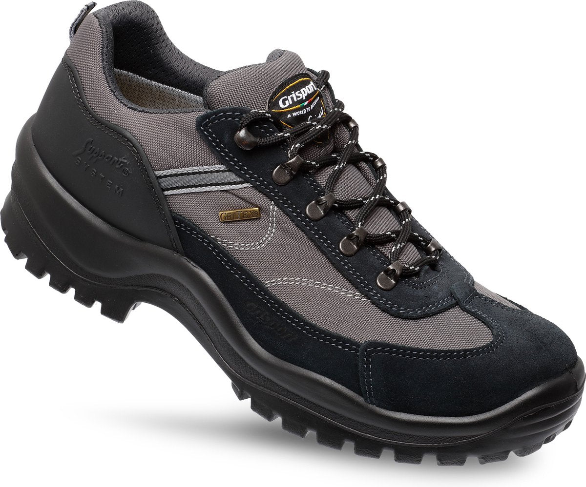 Grisport torino low wandelschoenen unisex - grey black - maat 41