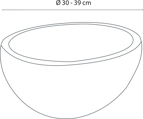 Differnz nusa waskom - riviersteen - 㘠30-39 cm