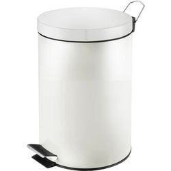 V-part - pedaalemmer 20 liter - steel - wit - prullenbak