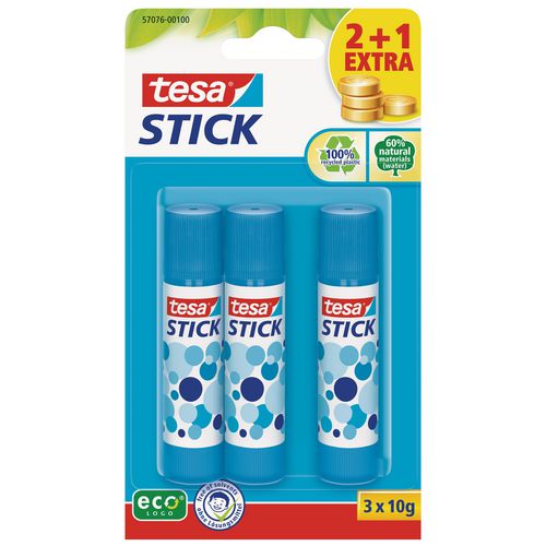 Lijmstift tesa 57076-00100-05 2+1 transparant