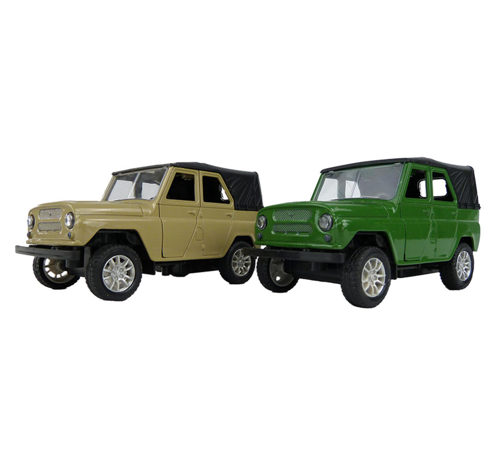 Aro jeep groen of beige frictie 1:32 zonder licht en geluid