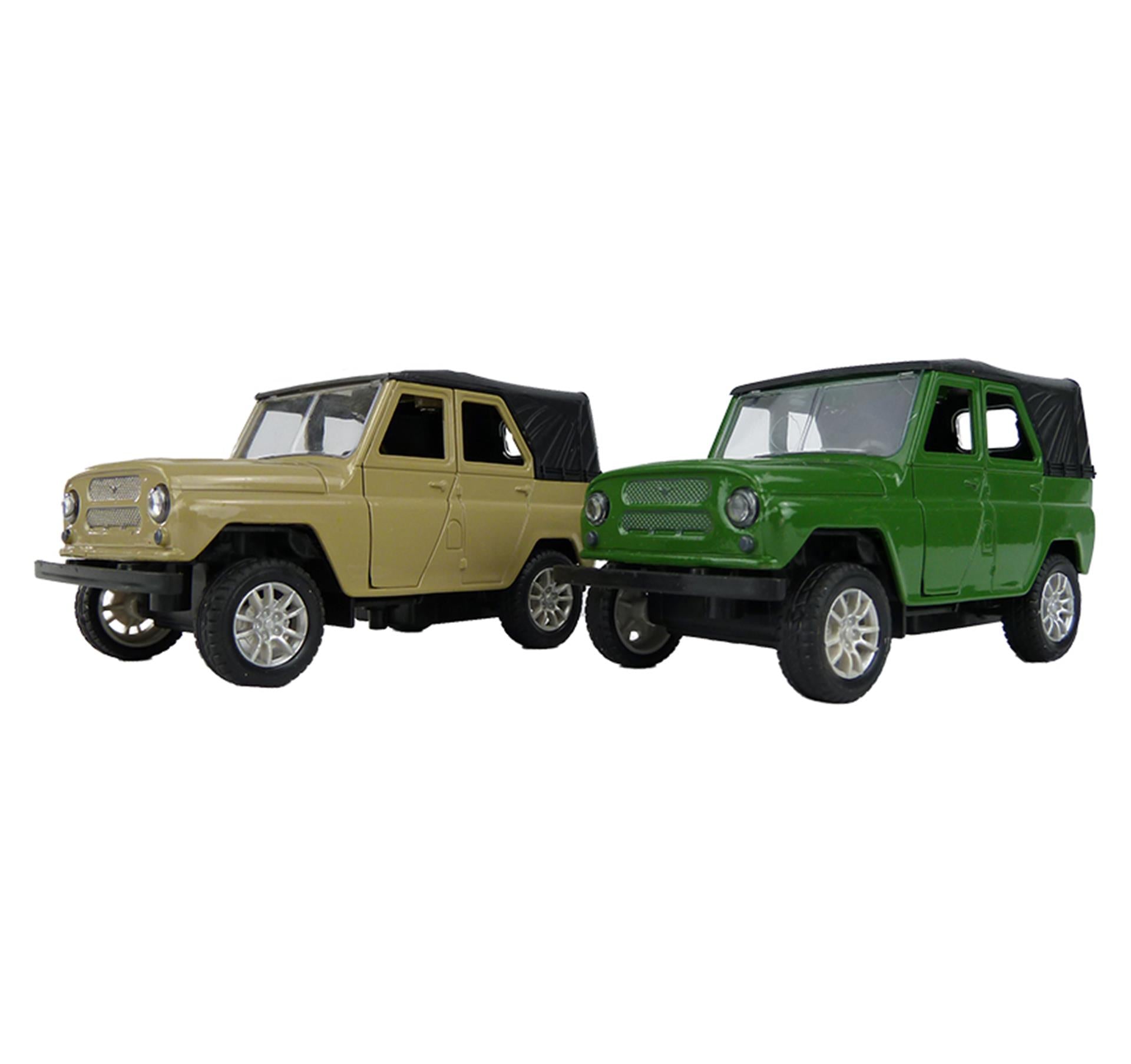 Aro jeep groen of beige frictie 1:32 zonder licht en geluid