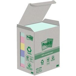 Post-it sticky notes recycled 38 x 51 pk 6 karton kleurenassortiment
