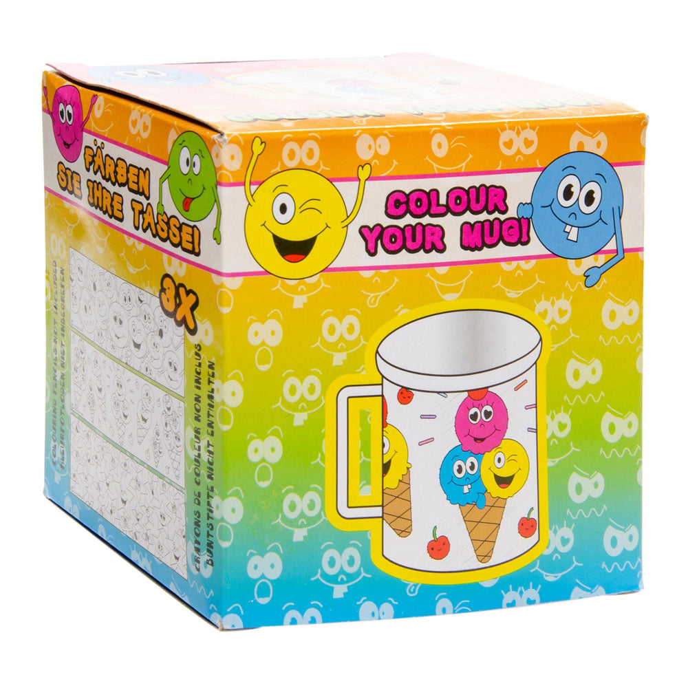 Duckiez kleur je eigen beker smiley 10 cm | 24 stuks