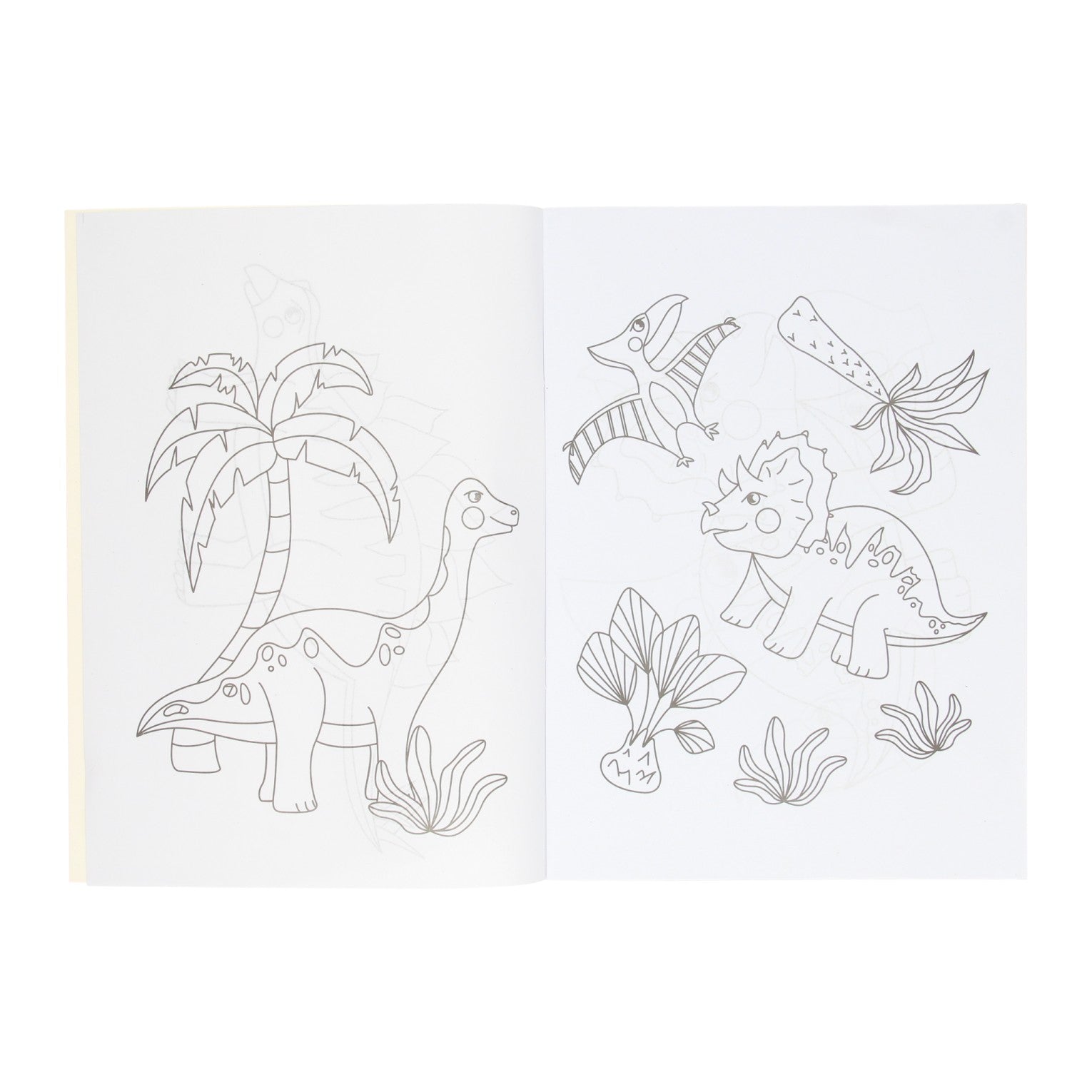 Duckiez kleurboek met stickervel dinosaurus