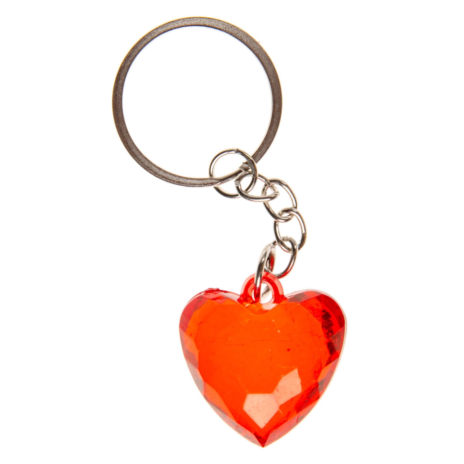 Duckiez sleutelhanger hart transparant
