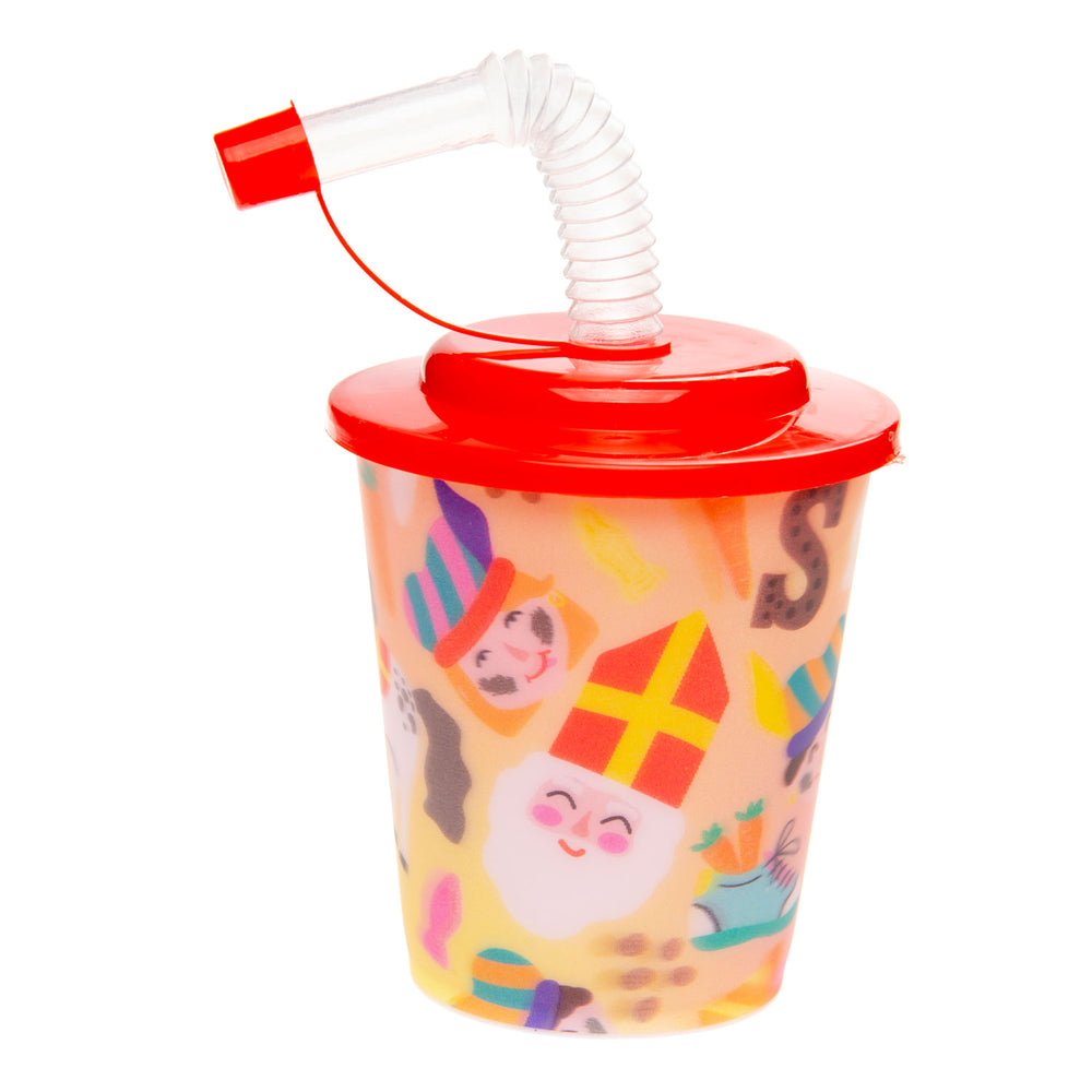 Beker met Deksel en Rietje Sinterklaas, 12e.