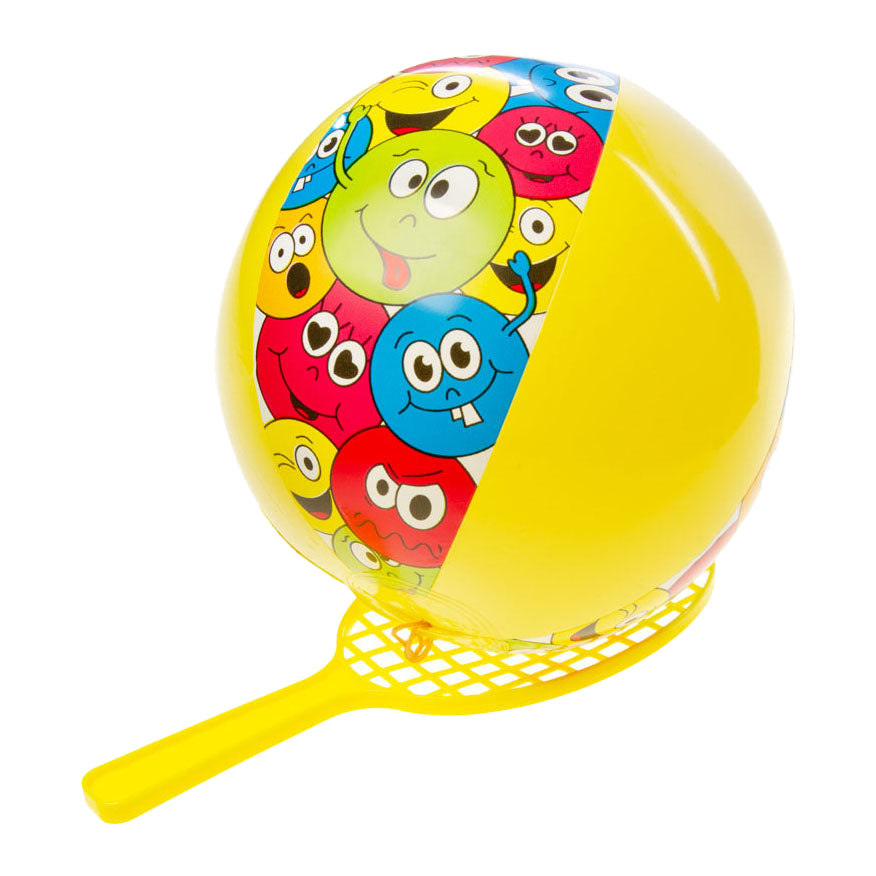 Duckiez racket met tapbal lachgezicht