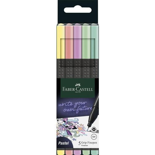 Fineliner faber-castell grip grijs
