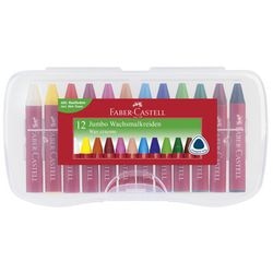 Waskrijtjes faber-castell jumbo kleurenassortiment 12 stuks