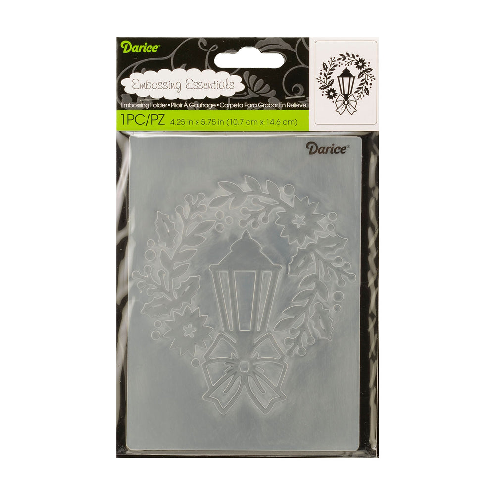 Darice • embossing template 10.8x14.6cm lamp and wreath