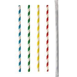 Rietjes papstar papier 20 cm zwart wit