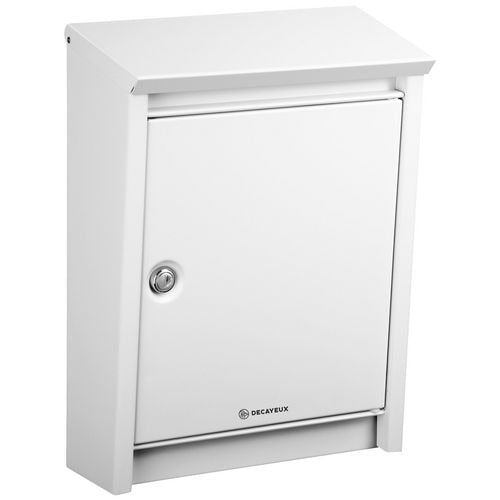 Brievenbus decayeux d110 wit elektrolytisch verzinkt staal polyester poeder