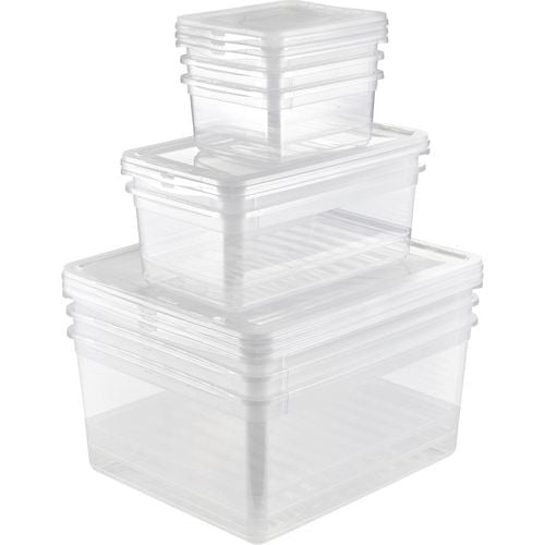 Opbergbak keeeper 30050 3 x 1,7 l 2 x 5,6 l 3 x 18 transparant